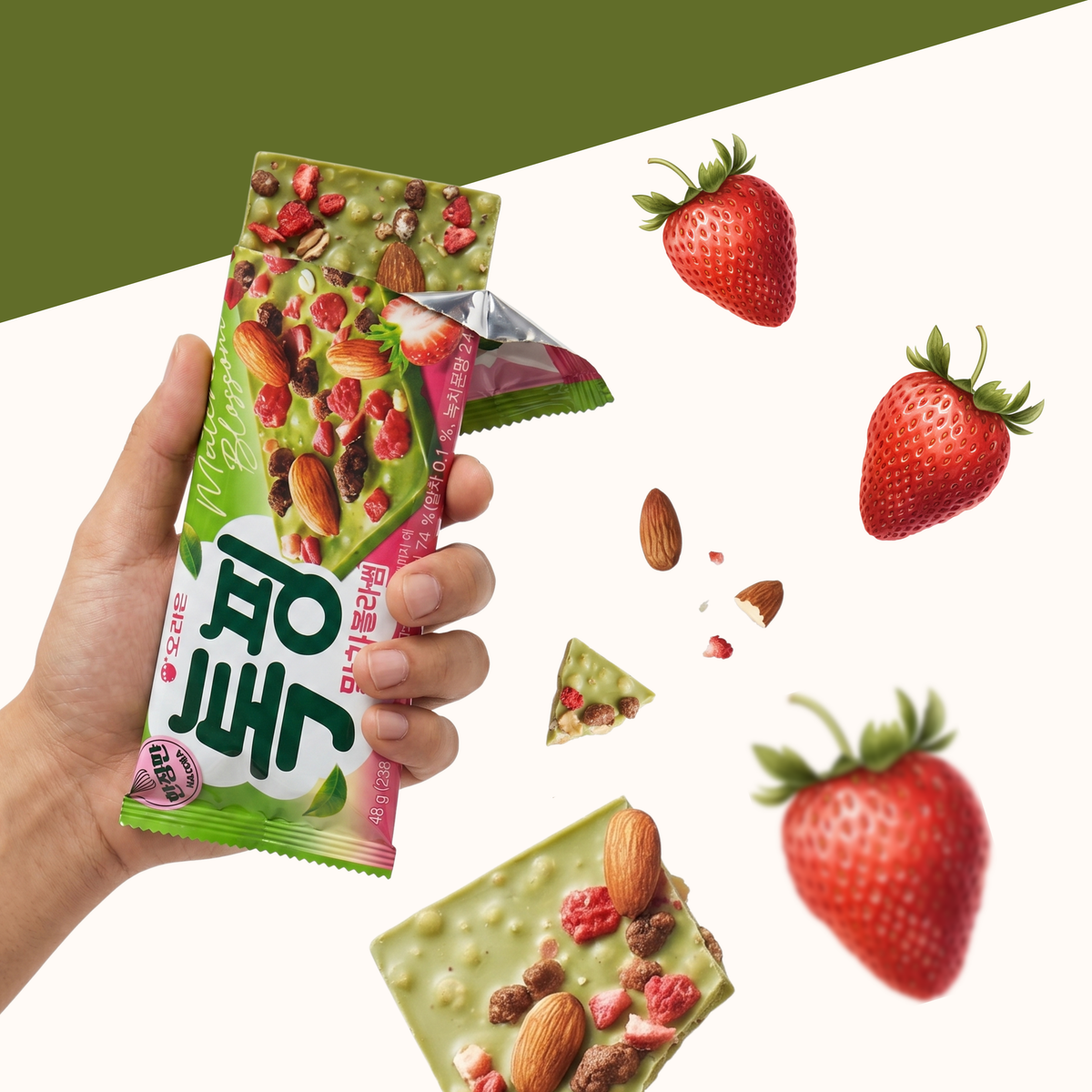 Matcha Blossom Crunchy Biscuits